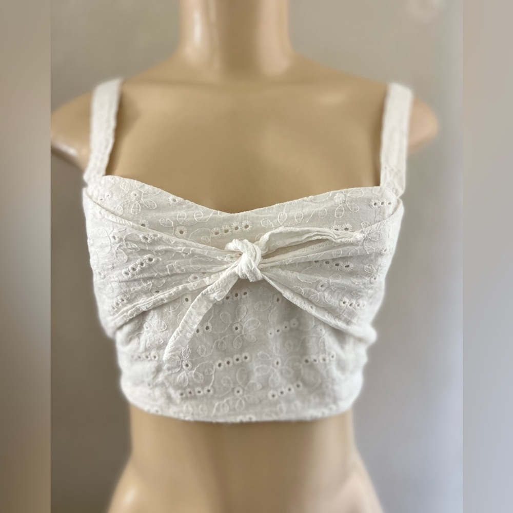 EN CRÉME women’s western / bohemian crop top size med - Picture 3 of 10